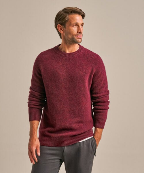 Bam2667 Active Crew Knit Jumper Dark Damson Clothing 2