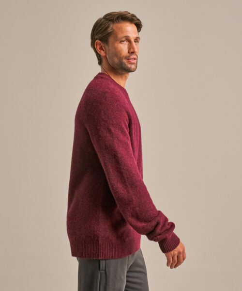Bam2667 Active Crew Knit Jumper Dark Damson Clothing 3