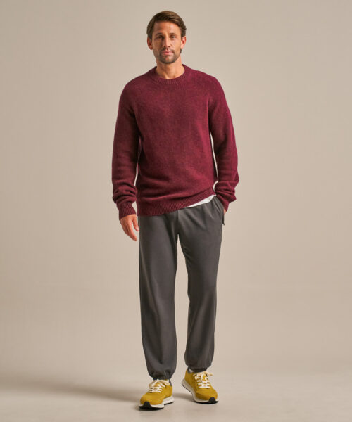 Bam2667 Active Crew Knit Jumper Dark Damson Clothing 7