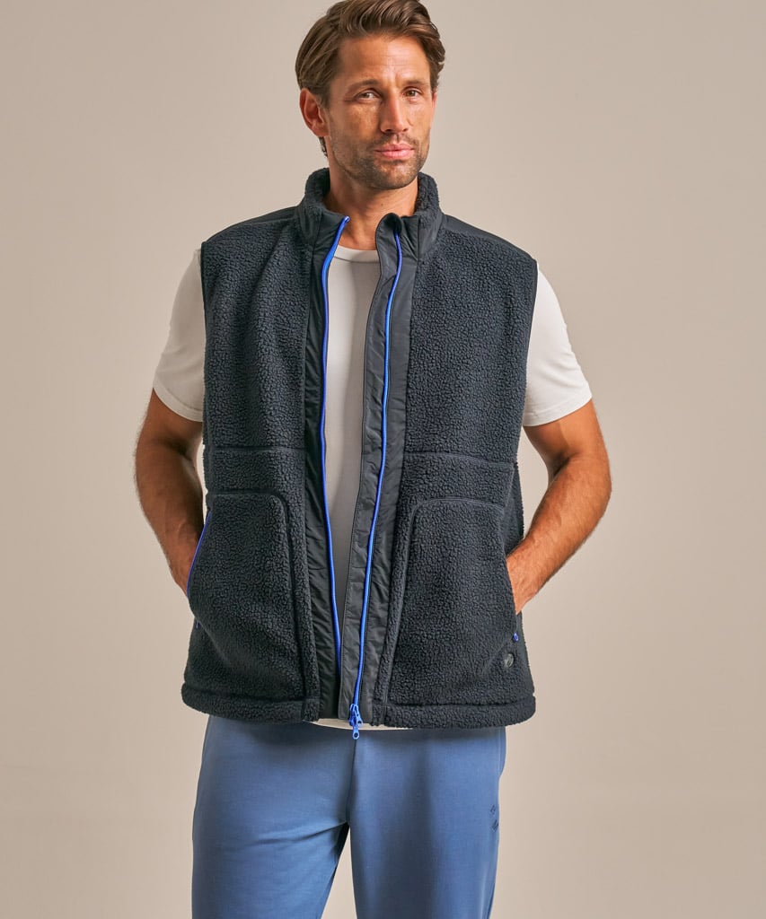 Bam Fleece Gilet In Navy