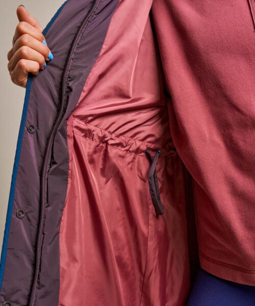 Bam2689 Cosy Fleece Coat Damson Clothing 7