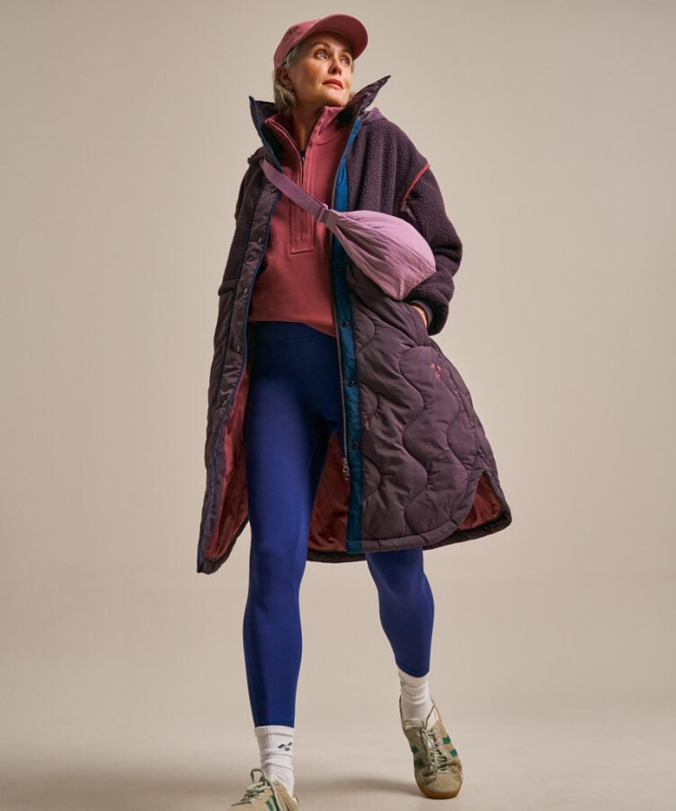 Bam2689 Cosy Fleece Coat Damson Clothing 8