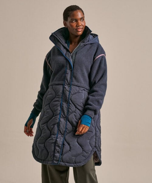 Bam2689 Cosy Fleece Coat Storm Navy Clothing 2
