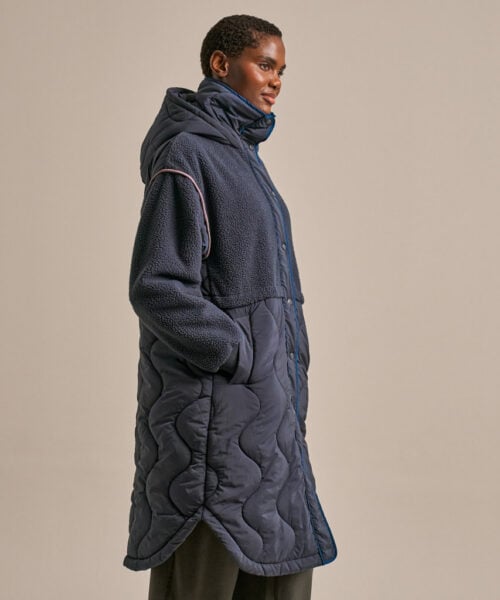 Bam2689 Cosy Fleece Coat Storm Navy Clothing 3