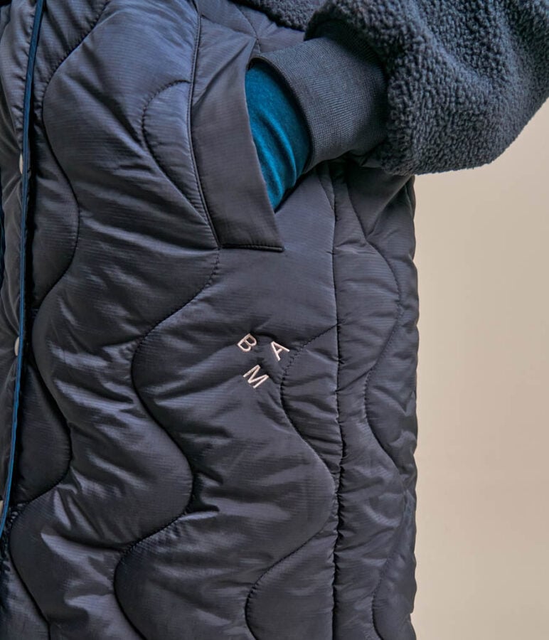 Bam2689 Cosy Fleece Coat Storm Navy Clothing 6