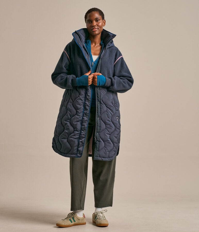 Bam2689 Cosy Fleece Coat Storm Navy Clothing 8