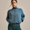 Bam2703 Nuture Sweat Bomber Jacket Agate Blue Clothing 1