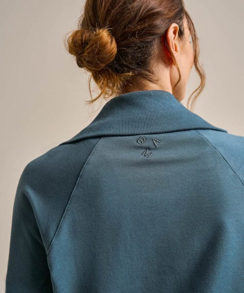 Bam2703 Nuture Sweat Bomber Jacket Agate Blue Clothing 4