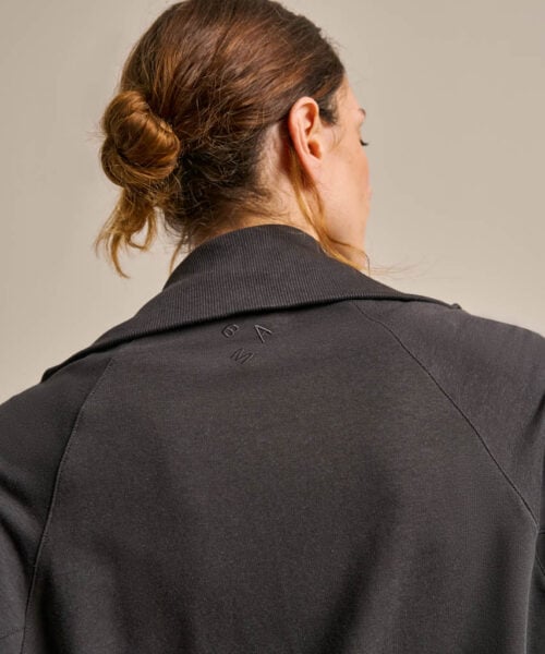 Bam2703 Nuture Sweat Bomber Jacket Washed Black Clothing 6