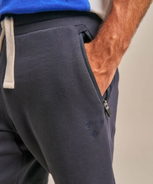 Bam2714 Brush Back Sweat Short Navy Clothing 5