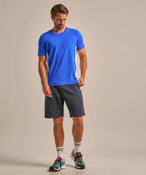 Bam2714 Brush Back Sweat Short Navy Clothing 7