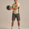 Bam2714 Brush Back Sweat Short Washed Black Clothing 1