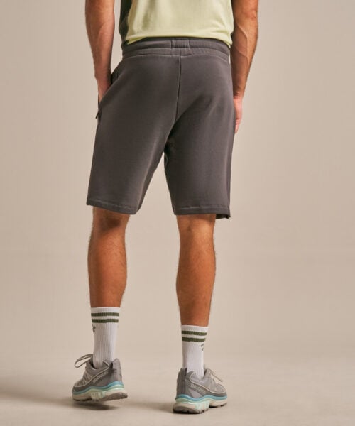 Bam2714 Brush Back Sweat Short Washed Black Clothing 4