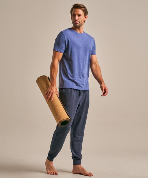 Bam2761 New Balance Pant Navy Marl Clothing 1