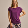 Bam2765 Short Sleeve Flow Top Damson Clothing 1