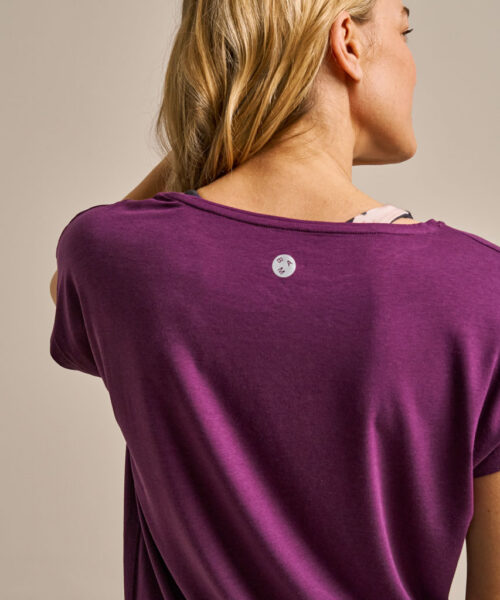 Bam2765 Short Sleeve Flow Top Damson Clothing 4