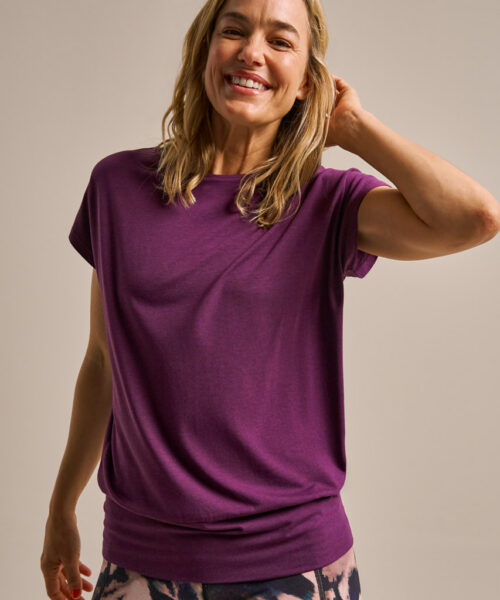Bam2765 Short Sleeve Flow Top Damson Clothing 5