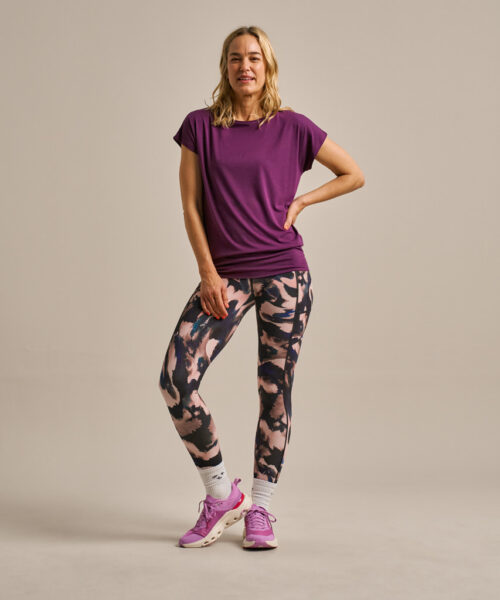Bam2765 Short Sleeve Flow Top Damson Clothing 6