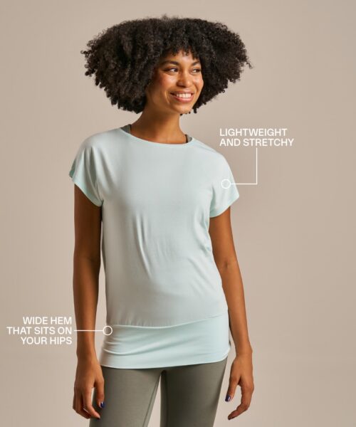 Bam2765 Short Sleeve Flow Top Iced Mint Bam Clothing