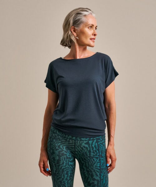 Bam2765 Short Sleeve Flow Top Mariner Navy Clothing 1