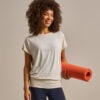 Bam2765 Short Sleeve Flow Top Oat Milk Clothing 1