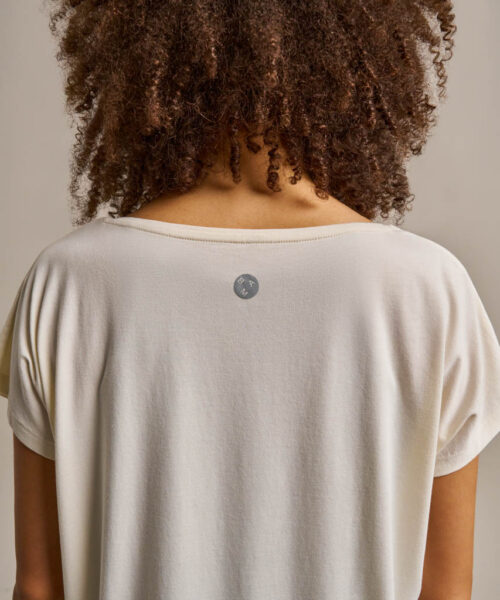 Bam2765 Short Sleeve Flow Top Oat Milk Clothing 6
