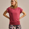 Bam2765 Short Sleeve Flow Top Rose Garnet Clothing 1