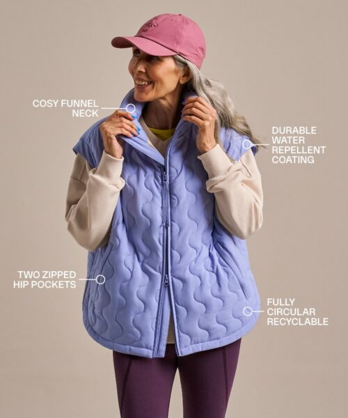 Bam2784 Packable Cloud Gilet Lavender Bam Clothing