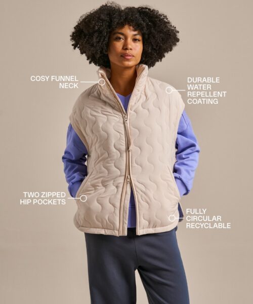 Bam2784 Packable Cloud Gilet Oyster Bam Clothing