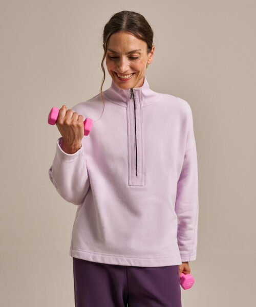 Bam2818 Easy Zip Sweatshirt Lavender Blush Clothing 1