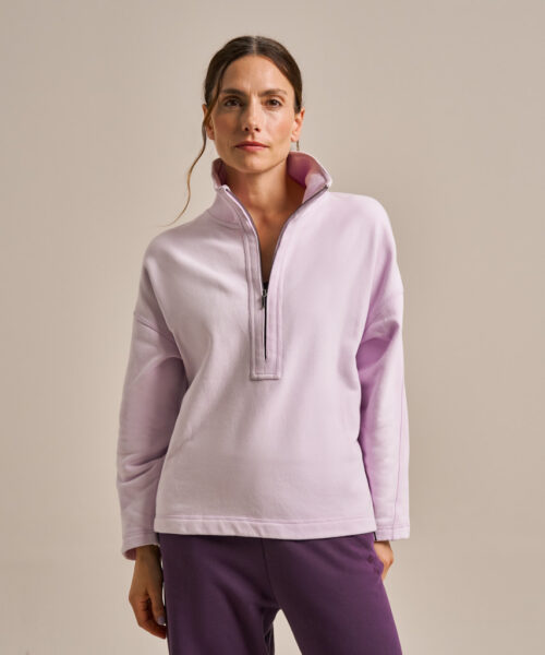 Bam2818 Easy Zip Sweatshirt Lavender Blush Clothing 2