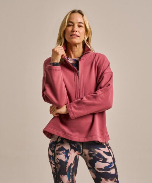 Bam2818 Easy Zip Sweatshirt Rose Garnet Clothing 2