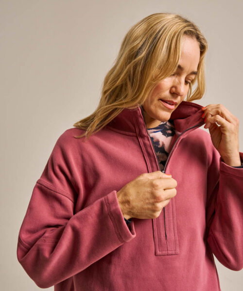 Bam2818 Easy Zip Sweatshirt Rose Garnet Clothing 5