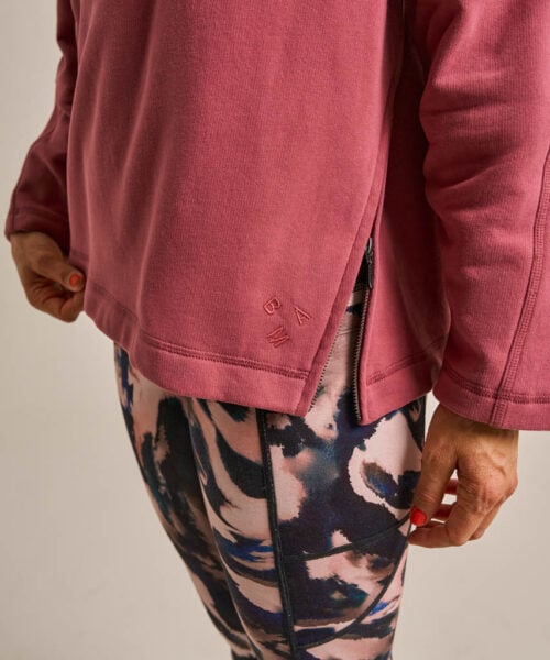Bam2818 Easy Zip Sweatshirt Rose Garnet Clothing 6