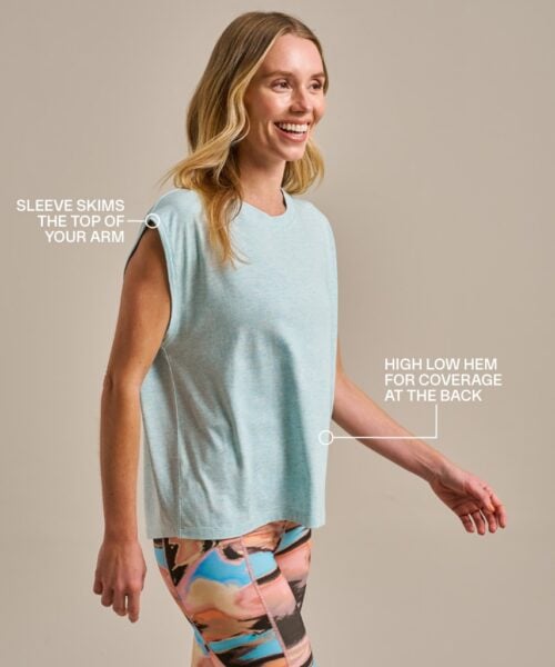 Bam2820 Serene Easy Top Dawn Blue Bam Clothing