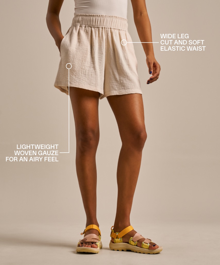 Breathable Cotton Gauze Shorts | BAM Clothing (Oyster)