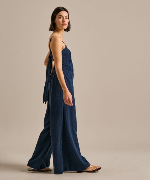 Bam2829 Gauze Jumpsuit Mariner Navy Bam Clothing 3