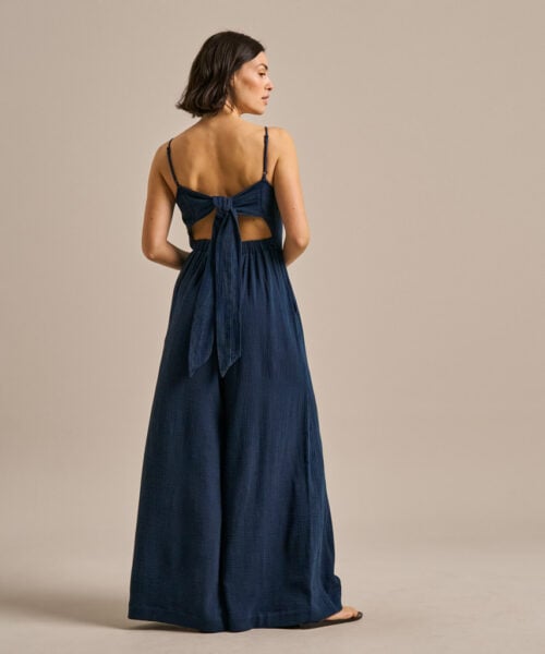Bam2829 Gauze Jumpsuit Mariner Navy Bam Clothing 4