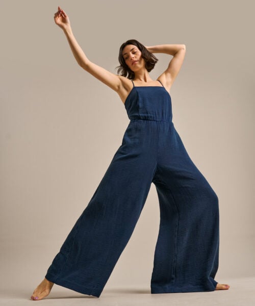 Bam2829 Gauze Jumpsuit Mariner Navy Bam Clothing 7