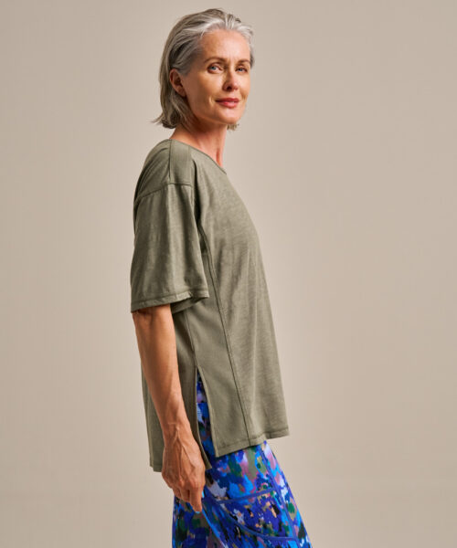 Bam2841 Basic T Shirt Washed Khaki Clothing 2