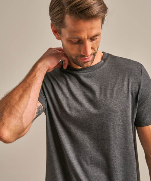 Bam2857 Classic T.shirt Charcoal Marl Clothing 5