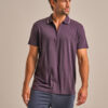 Bam2859 Quarter Zip Polo Shirt Dark Damson Clothing 2