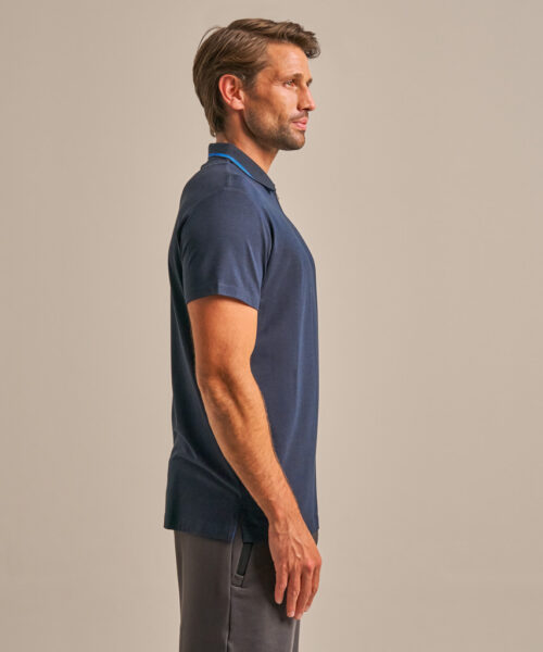 Bam2859 Quarter Zip Polo Shirt Navy Clothing 2