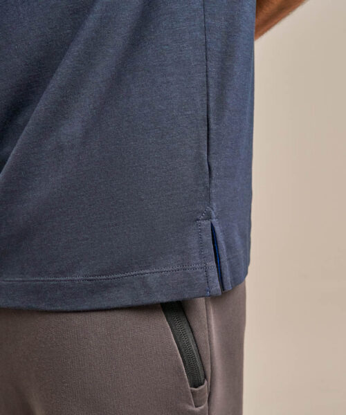 Bam2859 Quarter Zip Polo Shirt Navy Clothing 5