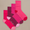 Bam2882 Everyday Roll Top Socks Berry Mix Clothing 1