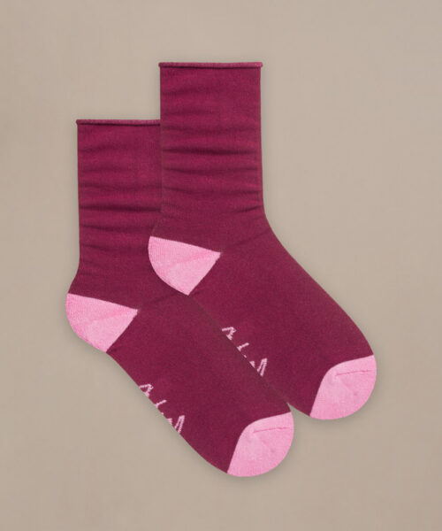 Bam2882 Everyday Roll Top Socks Berry Mix Clothing 3