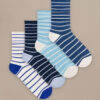 Bam2882 Everyday Roll Top Socks Blue Mix Clothing 1