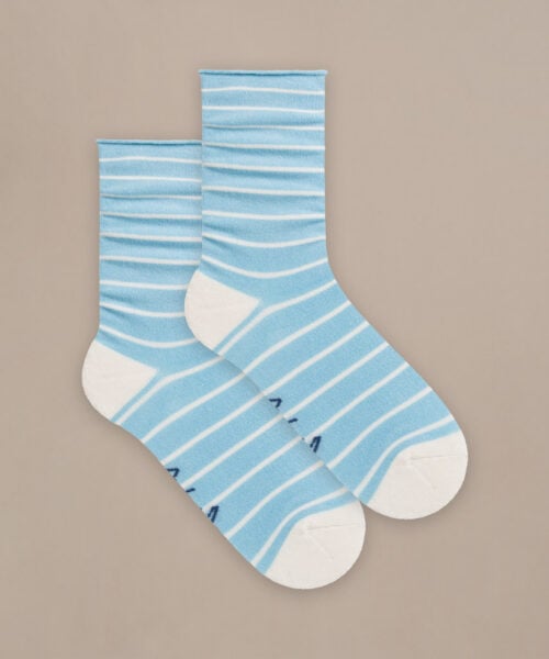 Bam2882 Everyday Roll Top Socks Blue Mix Clothing 4