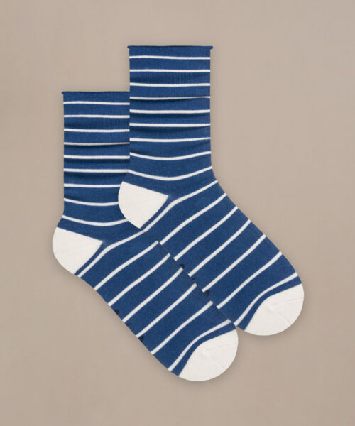 Bam2882 Everyday Roll Top Socks Blue Mix Clothing 5