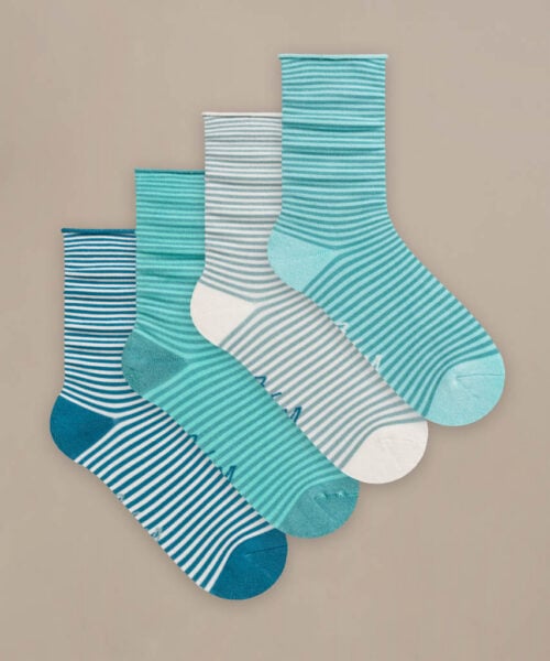 Bam2882 Everyday Roll Top Socks Green Mix Clothing 1